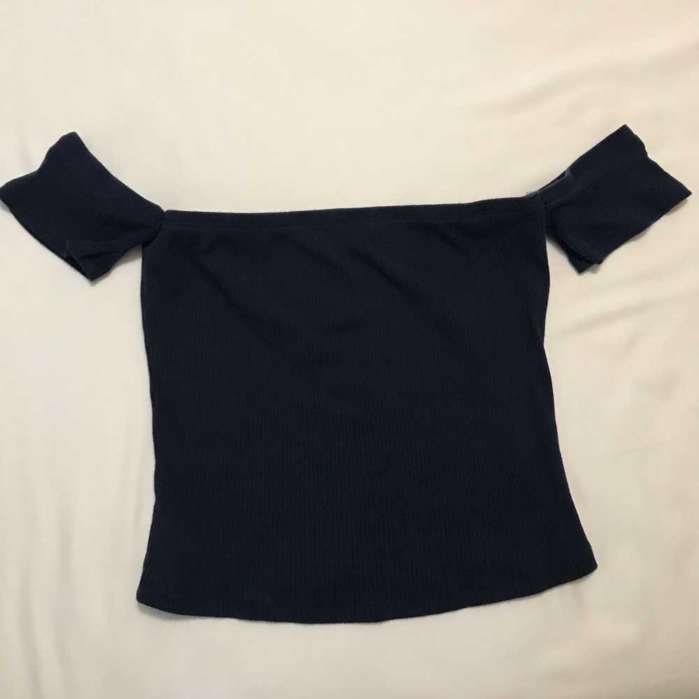 Off the shoulder Navy Top
